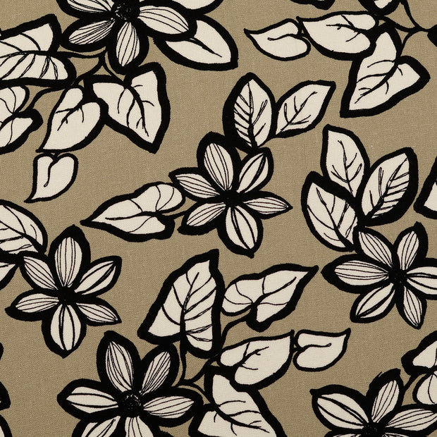 CV Leinen fabrik Blumen Beige