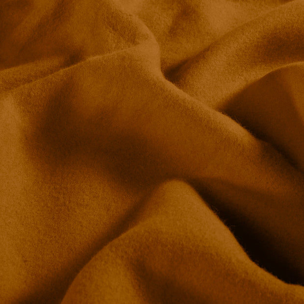Baumwolle Fleece fabrik Uni Karamell