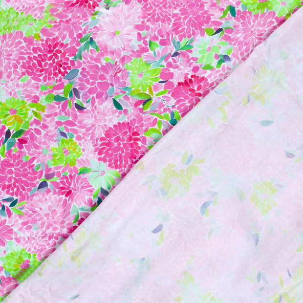Viscose Satin fabrik Blumen digital bedruckt 