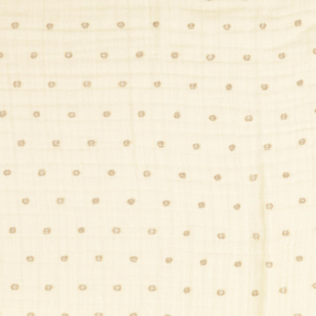 Muslin fabric Dots Grey