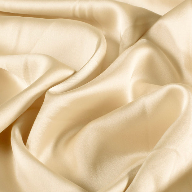 Satijn stof Effen Beige