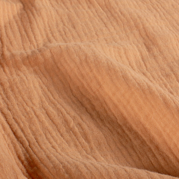 Muslin GOTS organic fabric Unicolour Salmon
