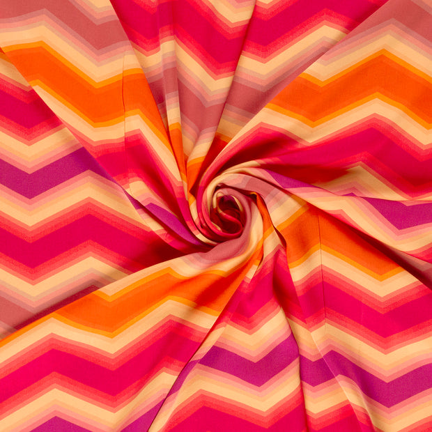 Viscose Satin fabrik Lachsfarbe digital bedruckt 