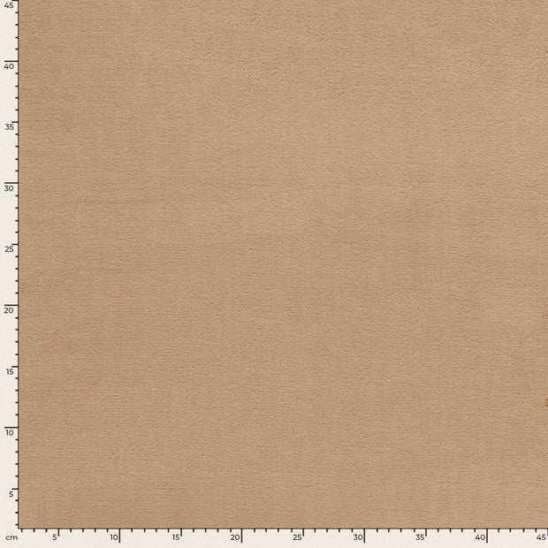 Coral Fleece fabric Unicolour Camel