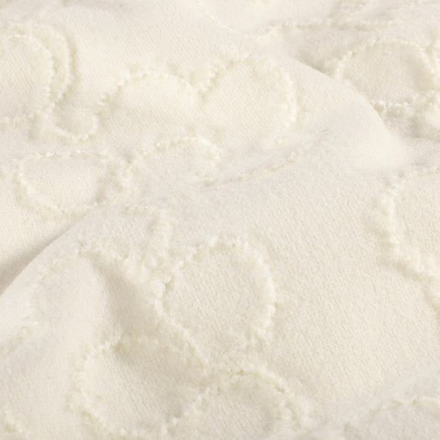 Heavy Knit fabric Abstract Off White