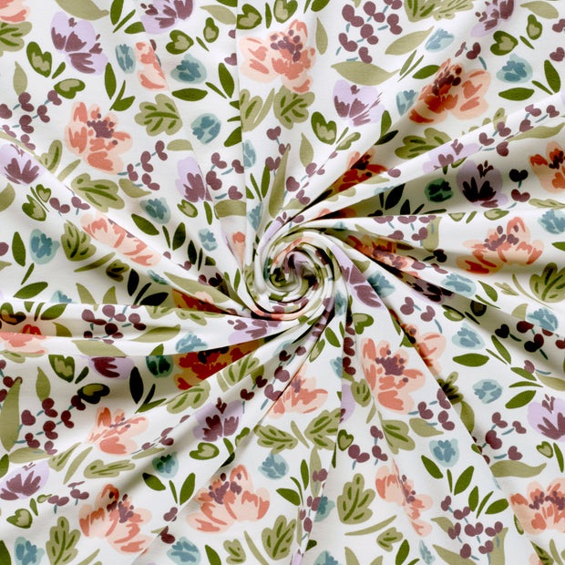 French Terry fabric Off White printed 