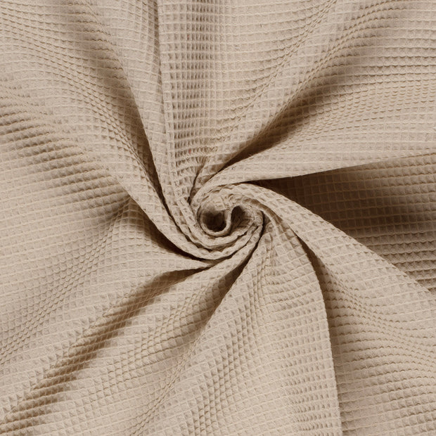 Waffle piqué fabric Ivory 