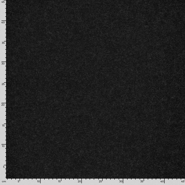 Wool Boucle fabric Unicolour Dark Grey