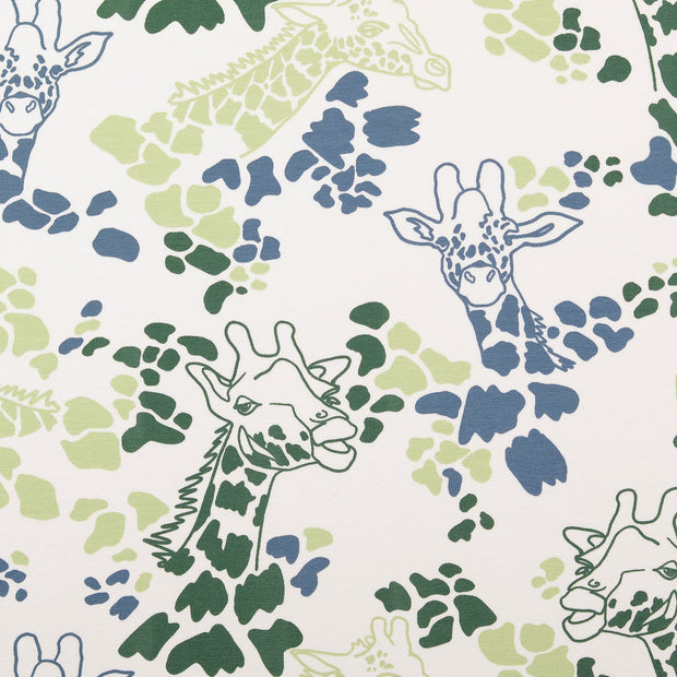 Jersey fabric Animals Green