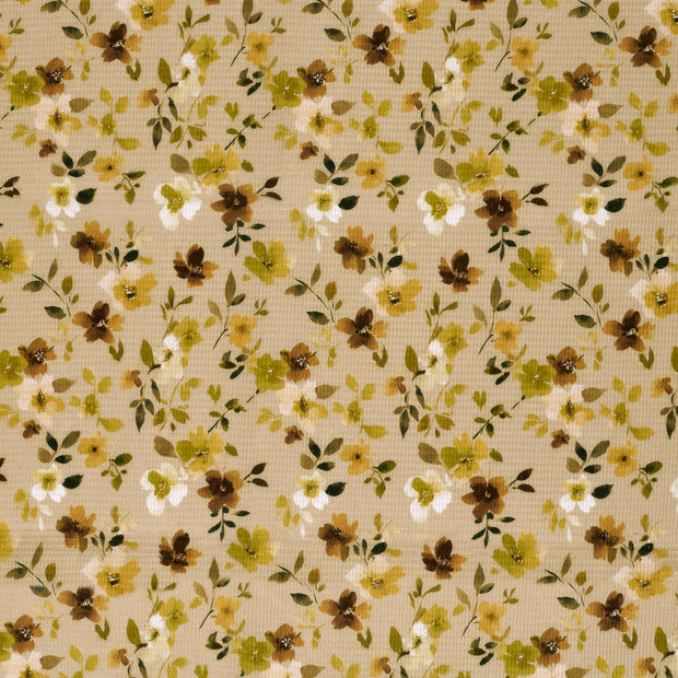 Waffle piqué fabric Oker matte 