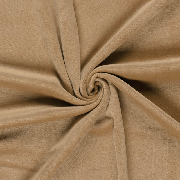 Velvet fabric Camel brushed 