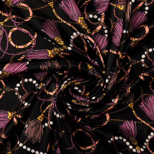 Viscose Satin fabrik Helles Pink 