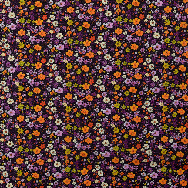 Voile fabric Flowers Multicolor