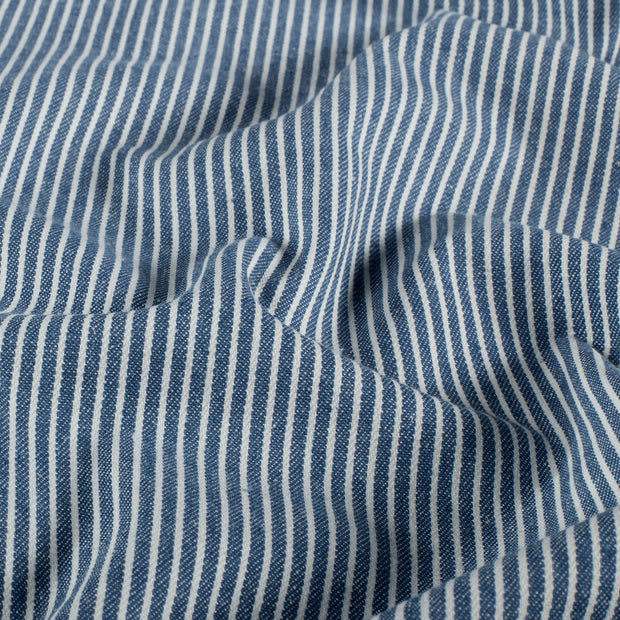 Denim fabric Stripes Indigo