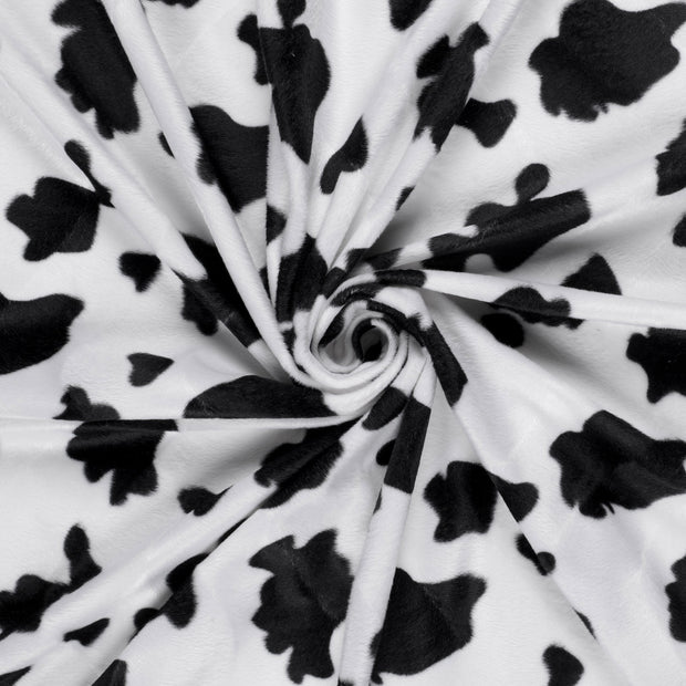 Velours fabric Off White printed 