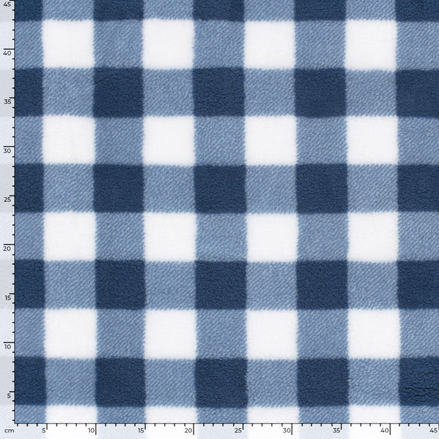 Sherpa Fleece fabric Squares Navy