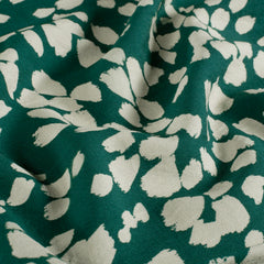 Viscose Nylon Crepe printed Flowers Petrol