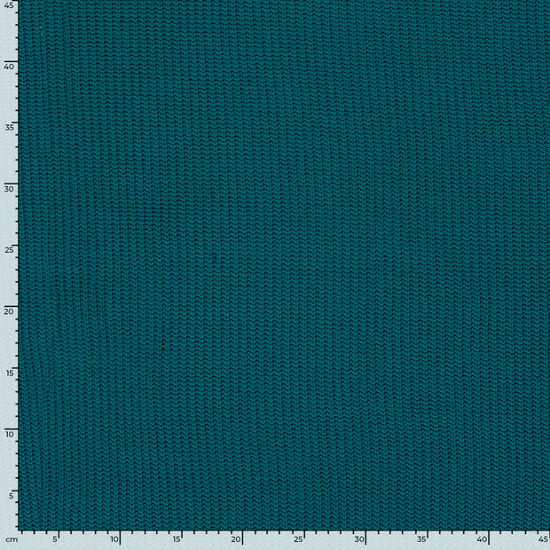 Heavy Knit fabrik Kabelstoff Petrol