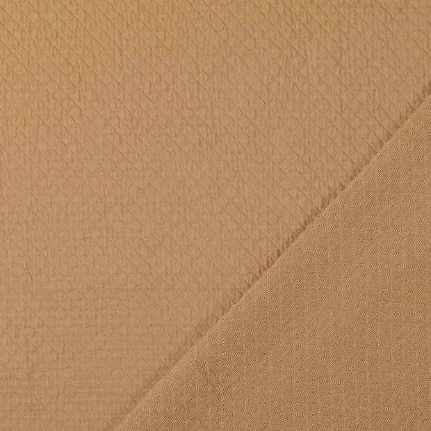 Jacquard fabric Beige yarn dyed 