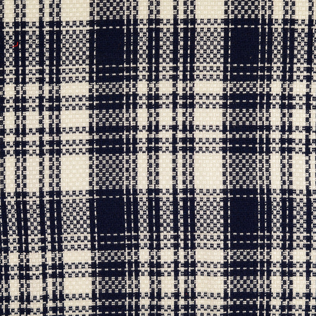 Bouclé fabric Checks Navy