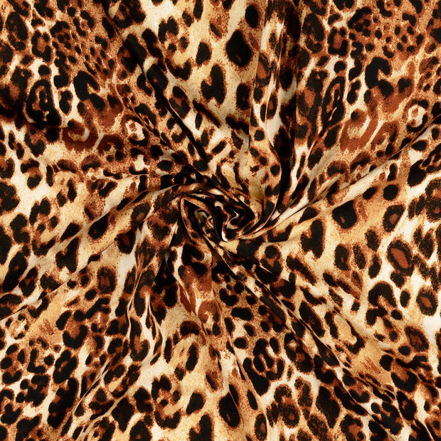 Viscose Satin tissu Marron 