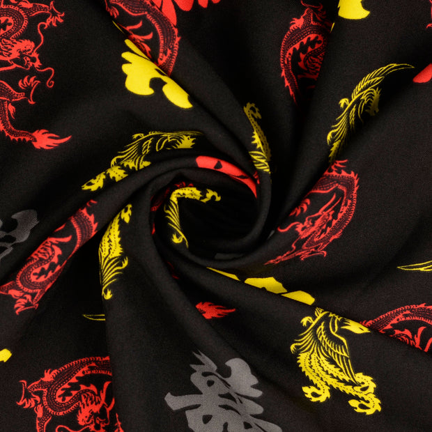 Power Stretch fabric Red printed 