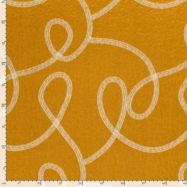 Satin Jacquard fabric Panther printed 