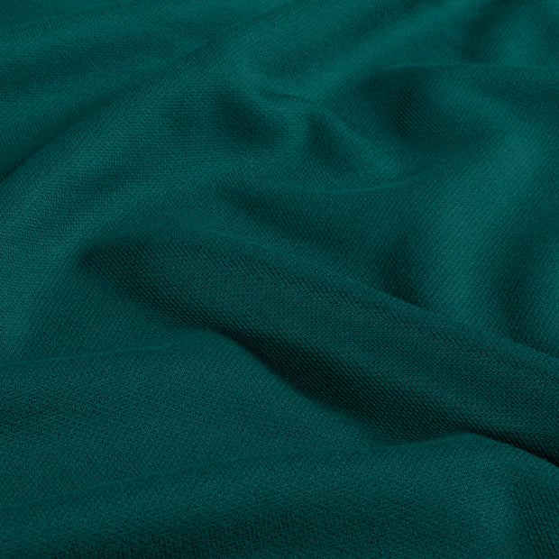 Heavy Knit fabrik Uni Petrol