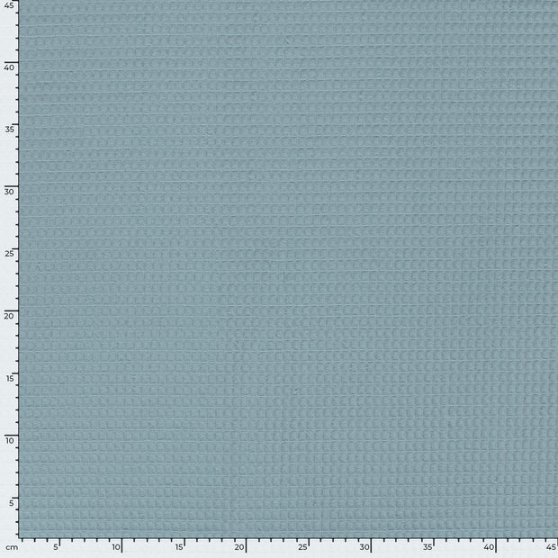 Waffle piqué fabric Unicolour Dark Mint
