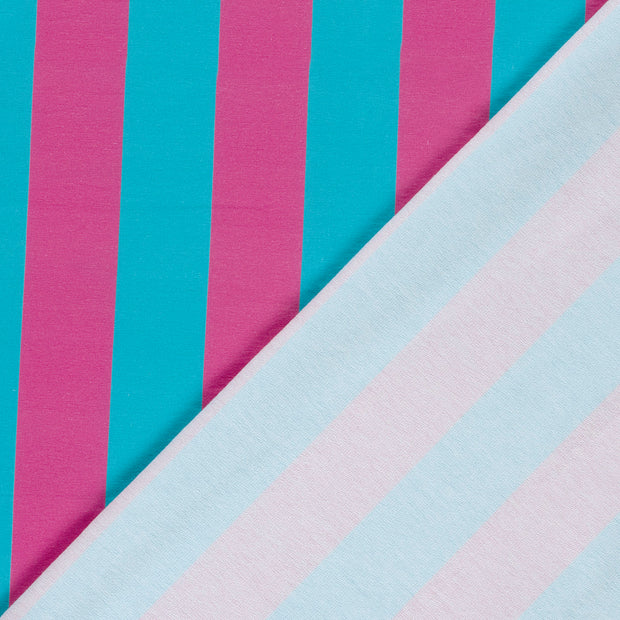 French Terry fabric Stripes digital printed 