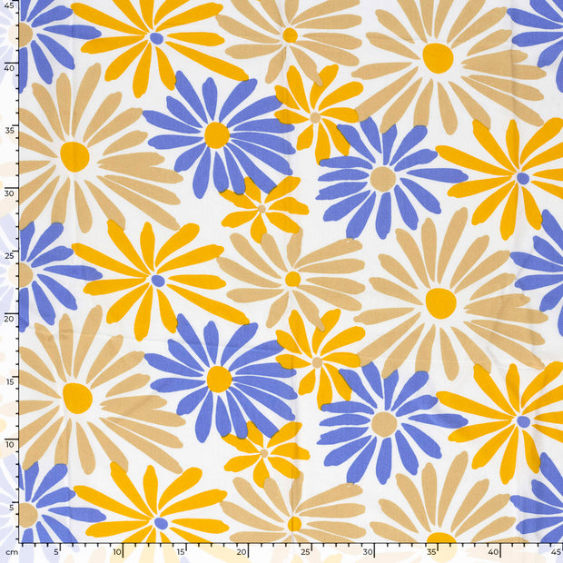 Bamboo Poplin fabric Flowers 