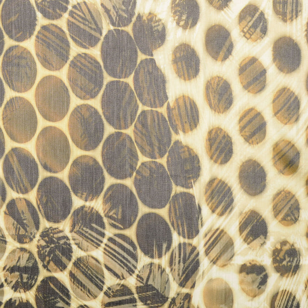 Viscose Satin fabrik Punkte Beige