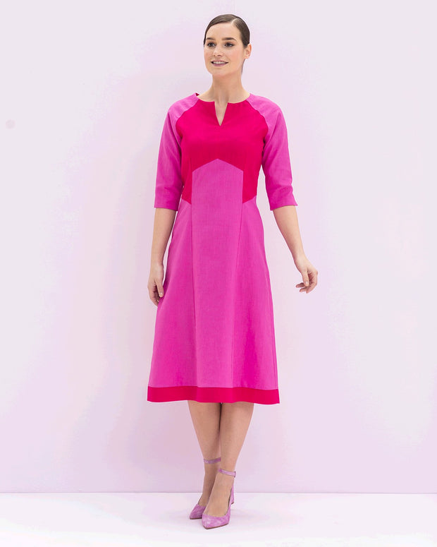 Leinen fabrik Uni Fuchsia