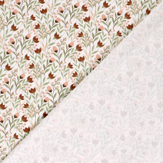 Jersey fabric Flowers printed 