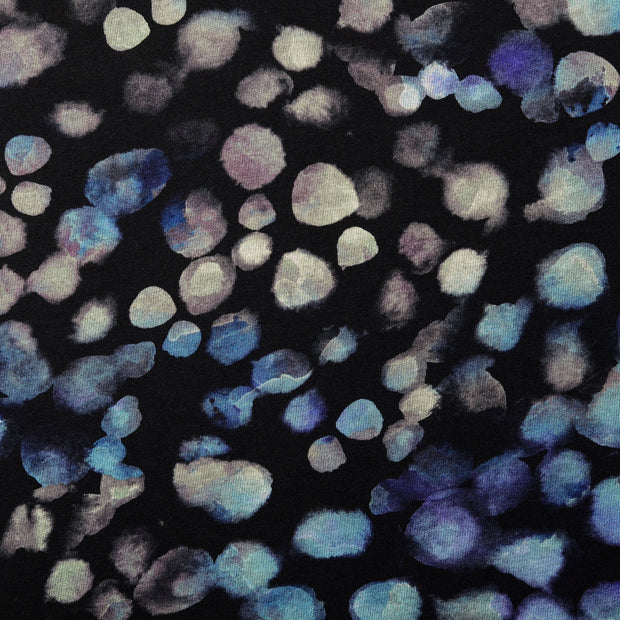 Jersey fabric Camouflage Cobalt