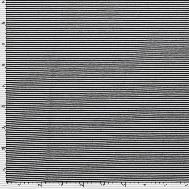 Cotton Jersey Yarn Dyed fabric Stripes Black