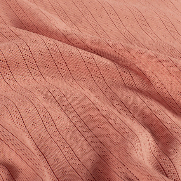 Pinpoint fabric Unicolour Coral