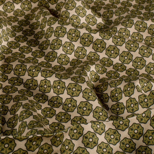 Viscose Satin fabrik Abstrakt Khaki-Grün