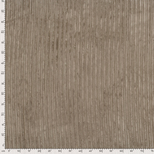 Corduroy 4.5w fabric Unicolour Taupe Grey