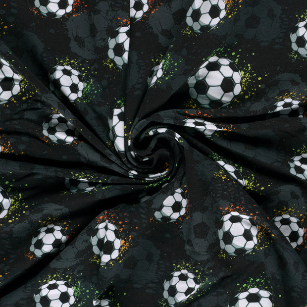 French Terry fabric Black digital printed 