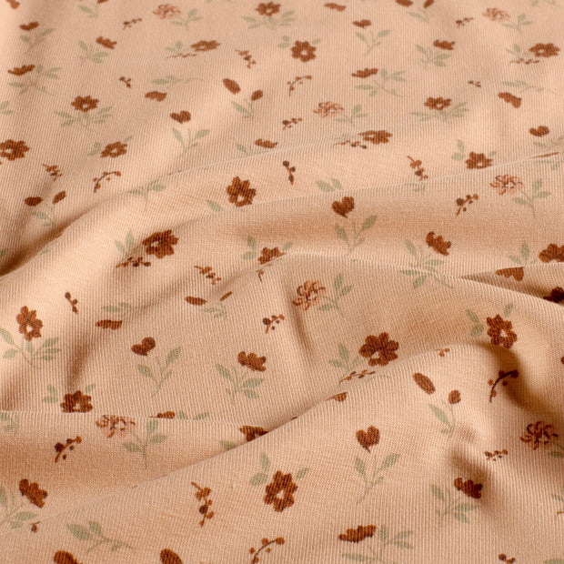 Jersey fabrik Blumen Nude