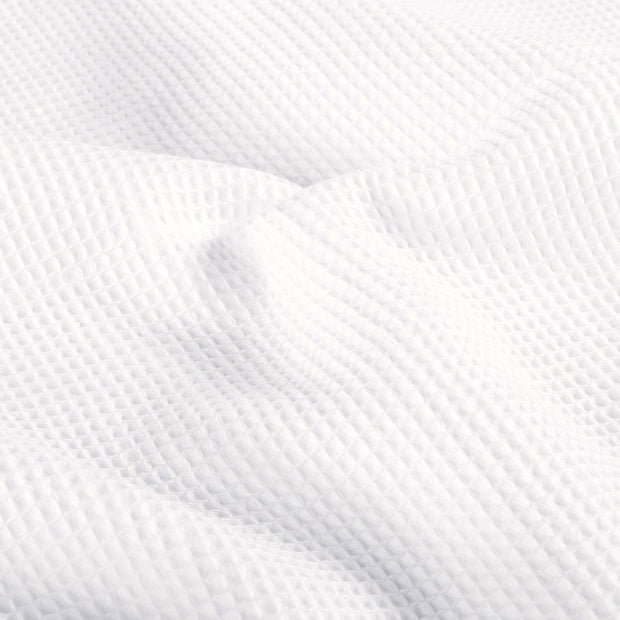 Waffle piqué fabric Unicolour Optical White