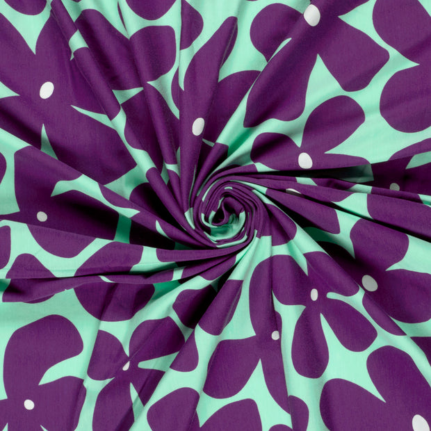 Jersey fabric Mint printed 