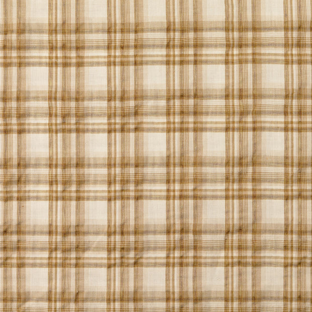 Tablecloth fabric Checks Beige