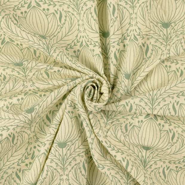 Seersucker fabric Olive Green 