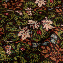 Gobelin jacquard Leaves Black