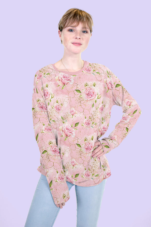French Terry fabric Light Pink matte 