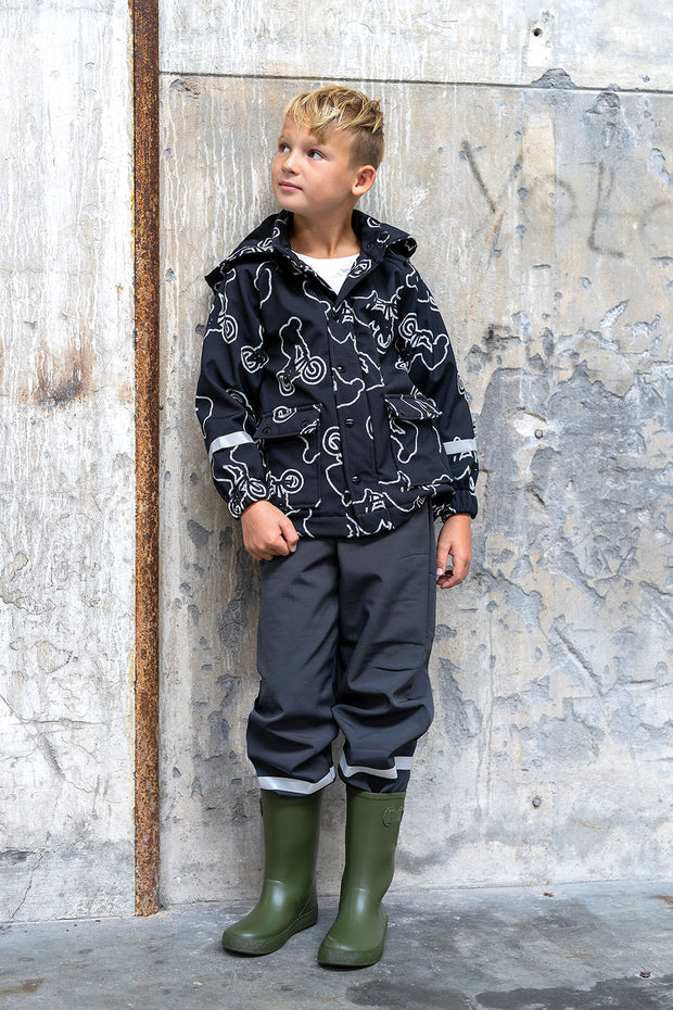 Tejido Softshell tela Unicolor Gris oscuro