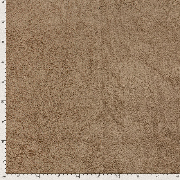 Terry Towelling fabric Unicolour Camel