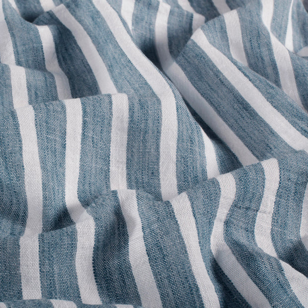 Woven Polyester fabric Stripes Indigo